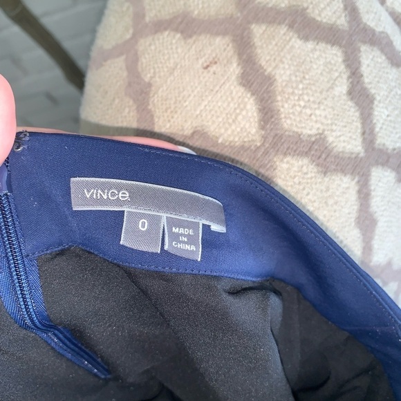 Vince Size 0 Pleated Mini Skirt Navy Blue - Picture 5 of 8